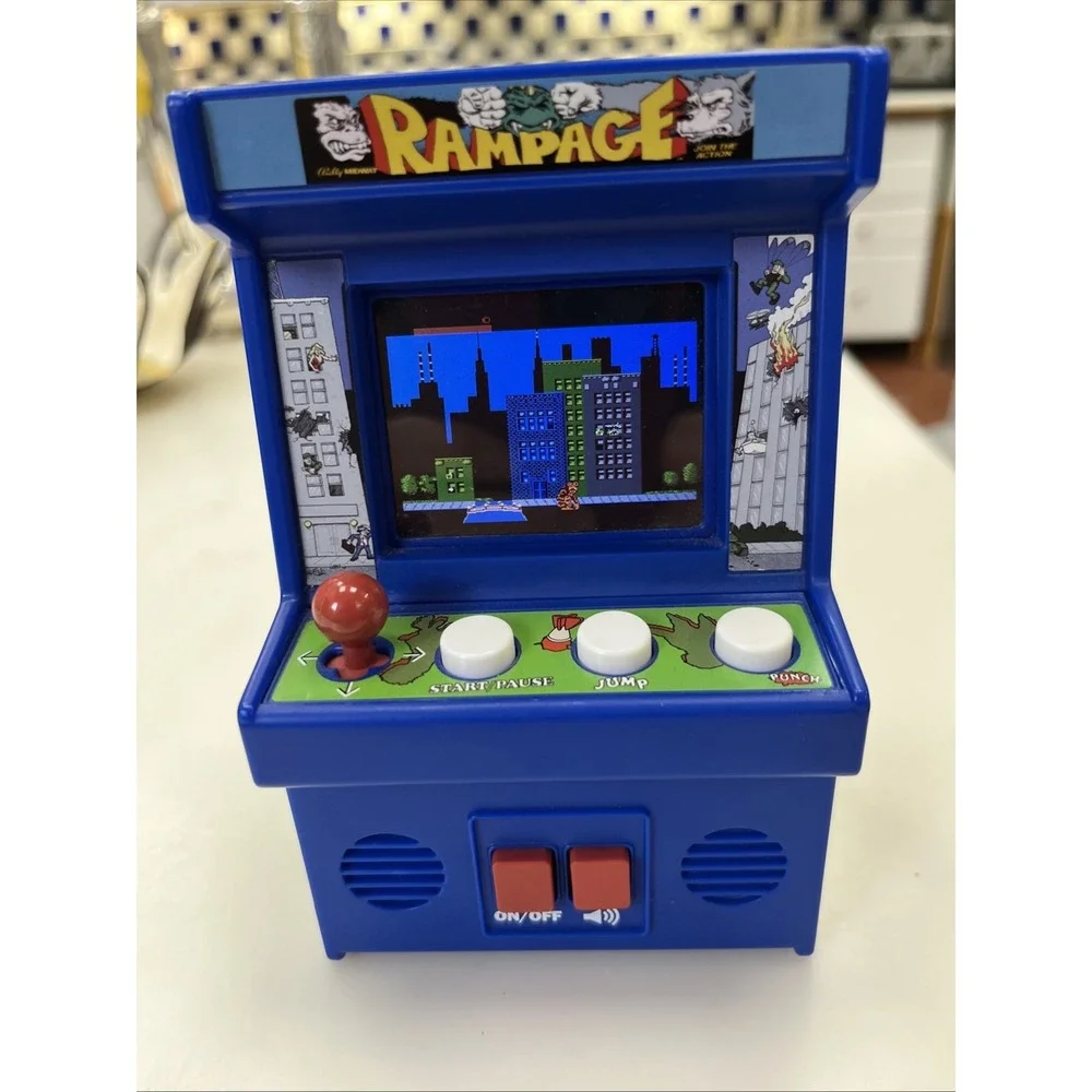 Rampage Mini Arcade Machine Retro Handheld Game Tested & Working